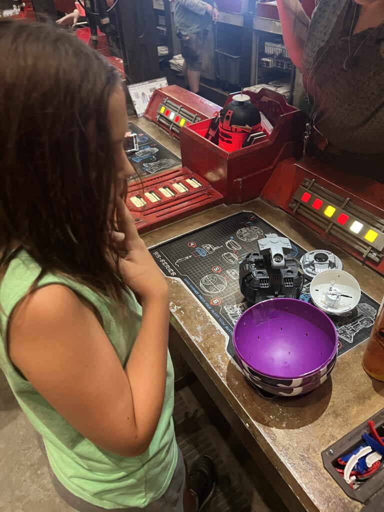 building a droid at Disney World